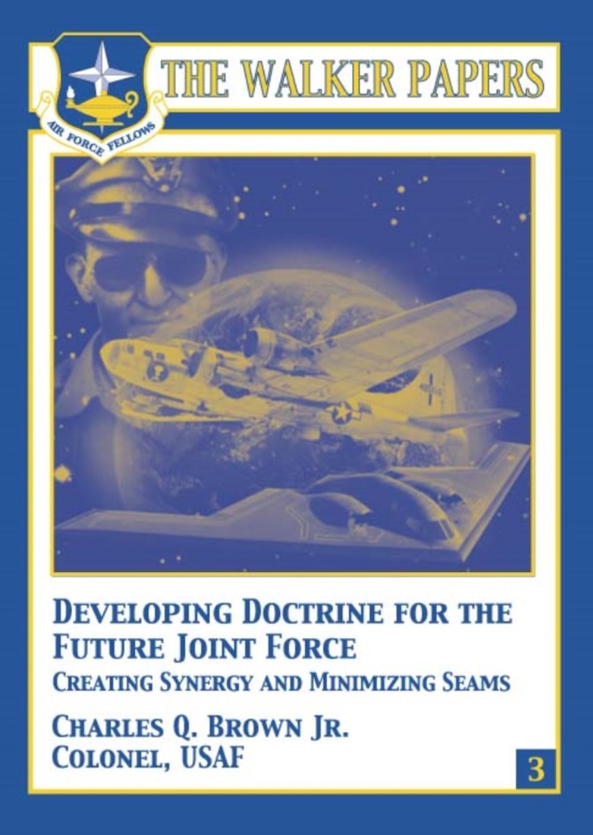 Colonel Brown argues that recent operations have highlighted seams and shortfalls in joint doctrine that need to be addressed in the shaping of a more effective future joint force. Using the current doctrine command and control tenets and Joint Operations Concept attributes as a framework, Colonel Brown develops the foundation of air-ground doctrine for the future joint force. Using case studies from recent contingencies to illustrate gaps in current doctrine, he proposes doctrinal concepts via five air-ground integration focus areas: supporting/supported relationships, establishing directives and emerging concepts, synchronization of interdiction and maneuver, joint fires concepts, and fire support coordination measures. Colonel Brown proposes support relationships be defined by the joint force commander based on operational objectives. Joint force commanders would then articulate intent, relationships, and objectives through proposed establishing directive guidance. Colonel Brown also proposes a responsive and interoperable joint organizational construct capable of integrating the effects created by fire and maneuver. He completes his proposals by recommending a standardized coordination-measure construct to allow timely decision making and execution in future joint operations. [Charles Q. Brown Jr. / 2005 / 136 pages / ISBN: 1-58566-147-3 / AU Press Code: P-25]