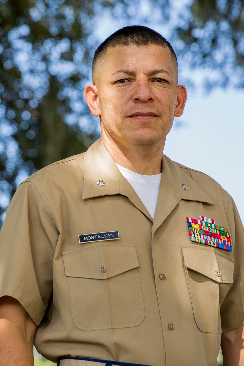 A Marine looks at the camera.