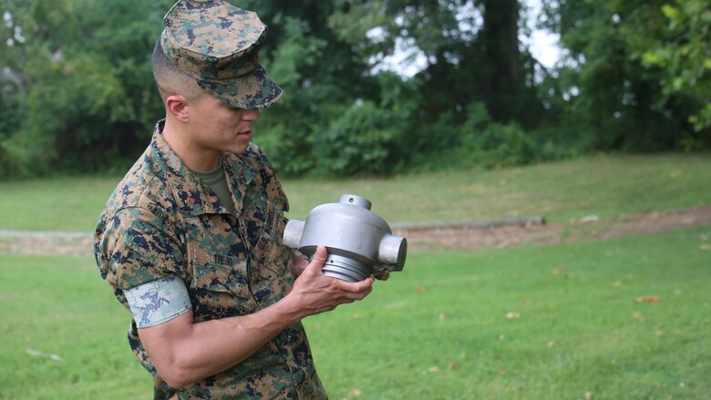 Marines 3D print a rocket headcap for mine-clearing missions