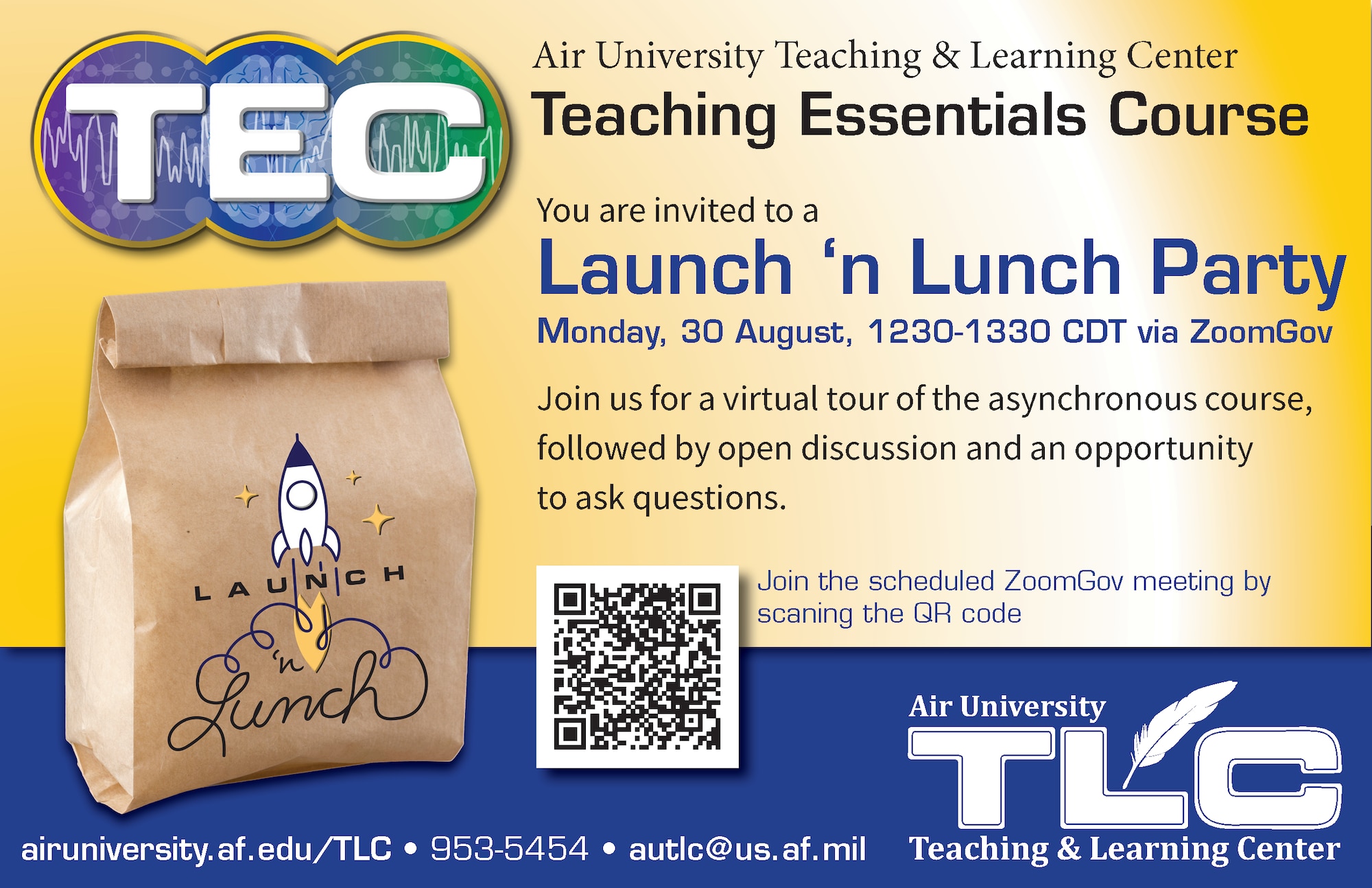 The Air University Teaching and Learning Center launches a completely online, self-paced Teaching Essentials Course open to all educators at AU and Air Education and Training Command on Aug. 30, 2021.