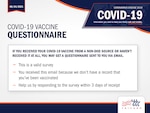 Did you get an email asking you to take a #COVIDVaccine Questionnaire? Please take a few moments to complete it! Feel confident knowing that it’s a safe and valid questionnaire from the #DOD.