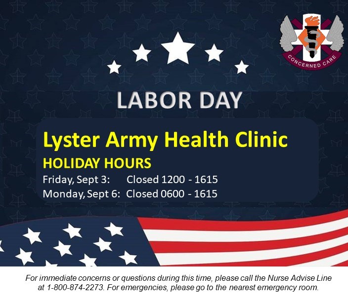 Clinic Hours for Labor Day Holiday > 51st Medical Group