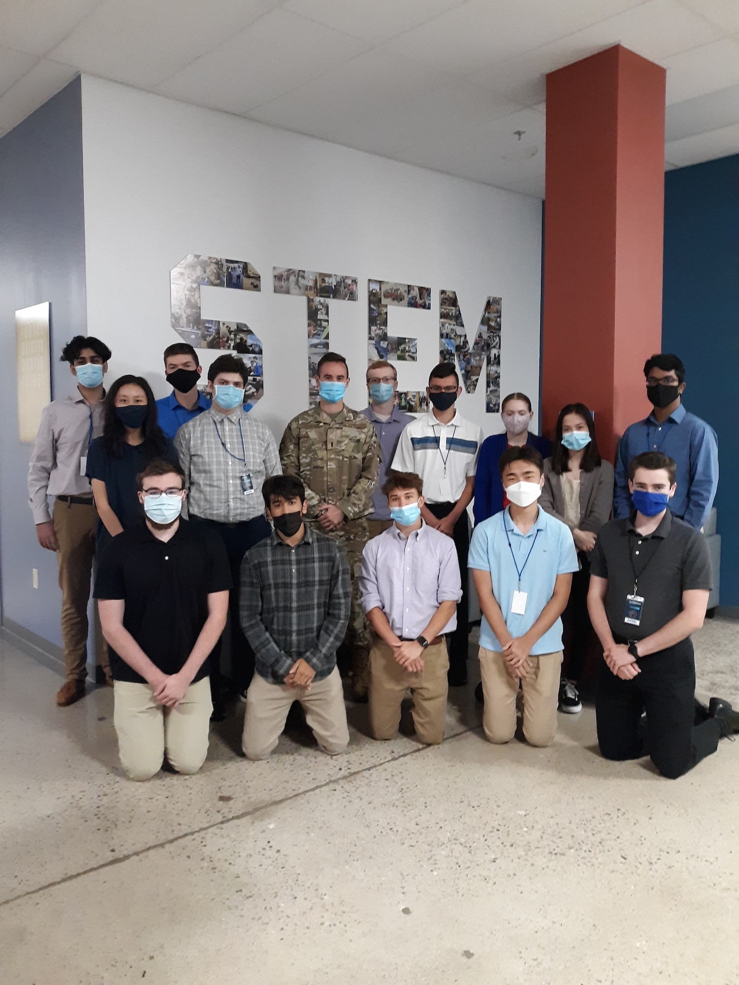 This group of high school students interned in the Air Force Research Laboratory’s Gaming Research Integration for Learning Laboratory or GRILL as part of the Wright Scholar Research Assistant Program. The summer internship, now in its 20th year, offers research opportunities and paid work experiences to students interested in science, technology, engineering and math or STEM fields. (U.S. Air Force photo/Debbie Miller)