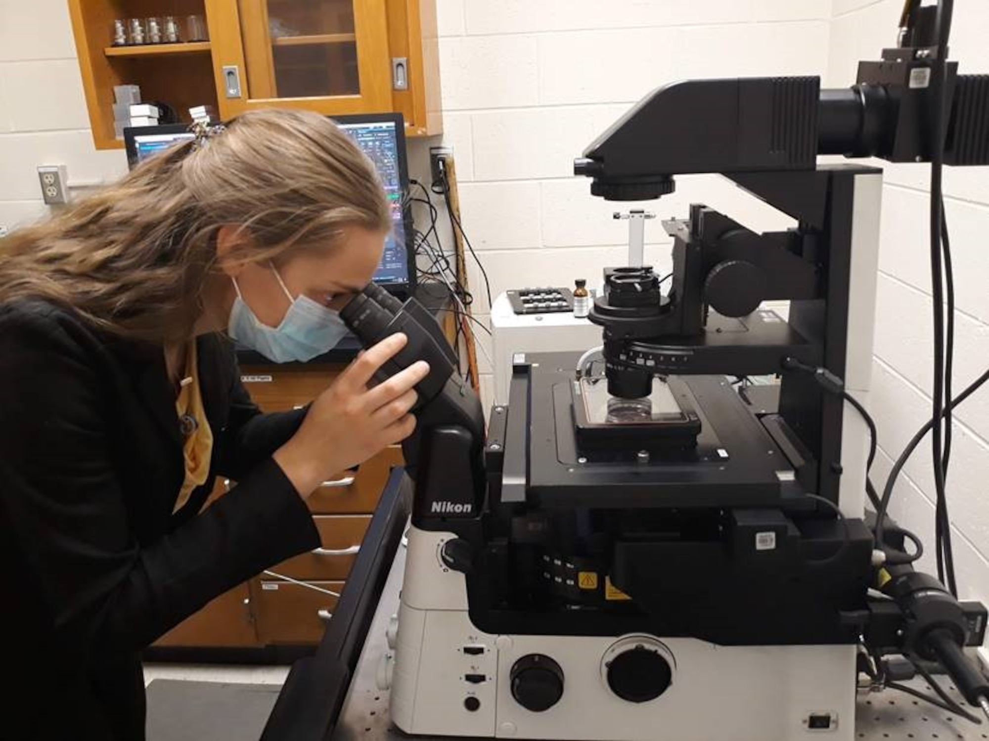 Mary Giese, a homeschooled student from Oakwood, Ohio, participates in the Wright Scholar Research Assistant Program. The summer internship, now in its 20th year, offers research opportunities and paid work experiences to high school students interested in science, technology, engineering and math or STEM. Giese interned in the 711th Human Performance Wing, which is part of the Air Force Research Laboratory. (Courtesy Photo)