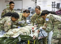 Regional Command – East conducted an active shooter exercise on Camp Bondsteel, Kosovo on August 12, 2021 to train Soldiers from a variety of sections with a variety of specialties to ensure readiness in the instance of a real-world active shooter. The exercise included active shooters, casualties, response from the joint operations center, civilian emergency responders, medical personnel, security details, and military police responses. (U.S. Army photo by Sgt. Gloria Kamencik)