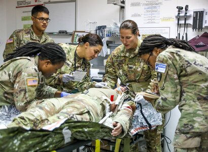 Regional Command – East conducted an active shooter exercise on Camp Bondsteel, Kosovo on August 12, 2021 to train Soldiers from a variety of sections with a variety of specialties to ensure readiness in the instance of a real-world active shooter. The exercise included active shooters, casualties, response from the joint operations center, civilian emergency responders, medical personnel, security details, and military police responses. (U.S. Army photo by Sgt. Gloria Kamencik)