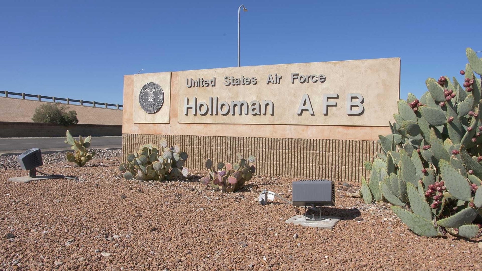 Photo of Holloman Air Force Base gate sign