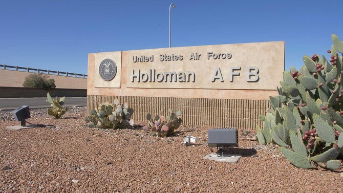 Photo of Holloman Air Force Base gate sign