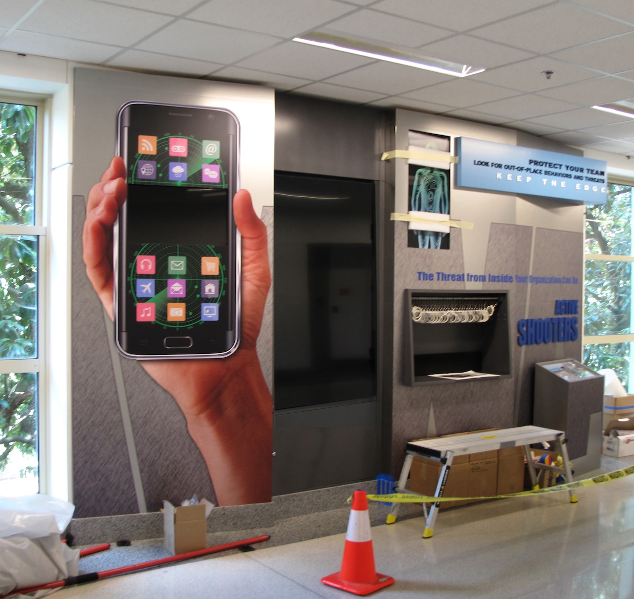 A new exhibit is under construction.
