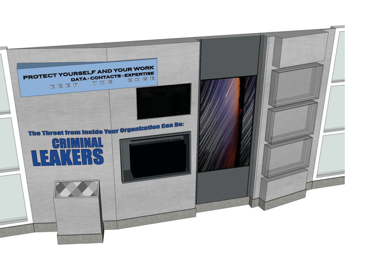 A graphic depicts an exhibit.