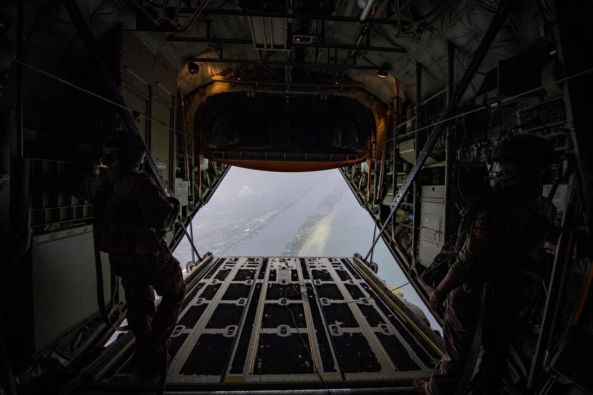 Photo of Airman on a aircraft ramp