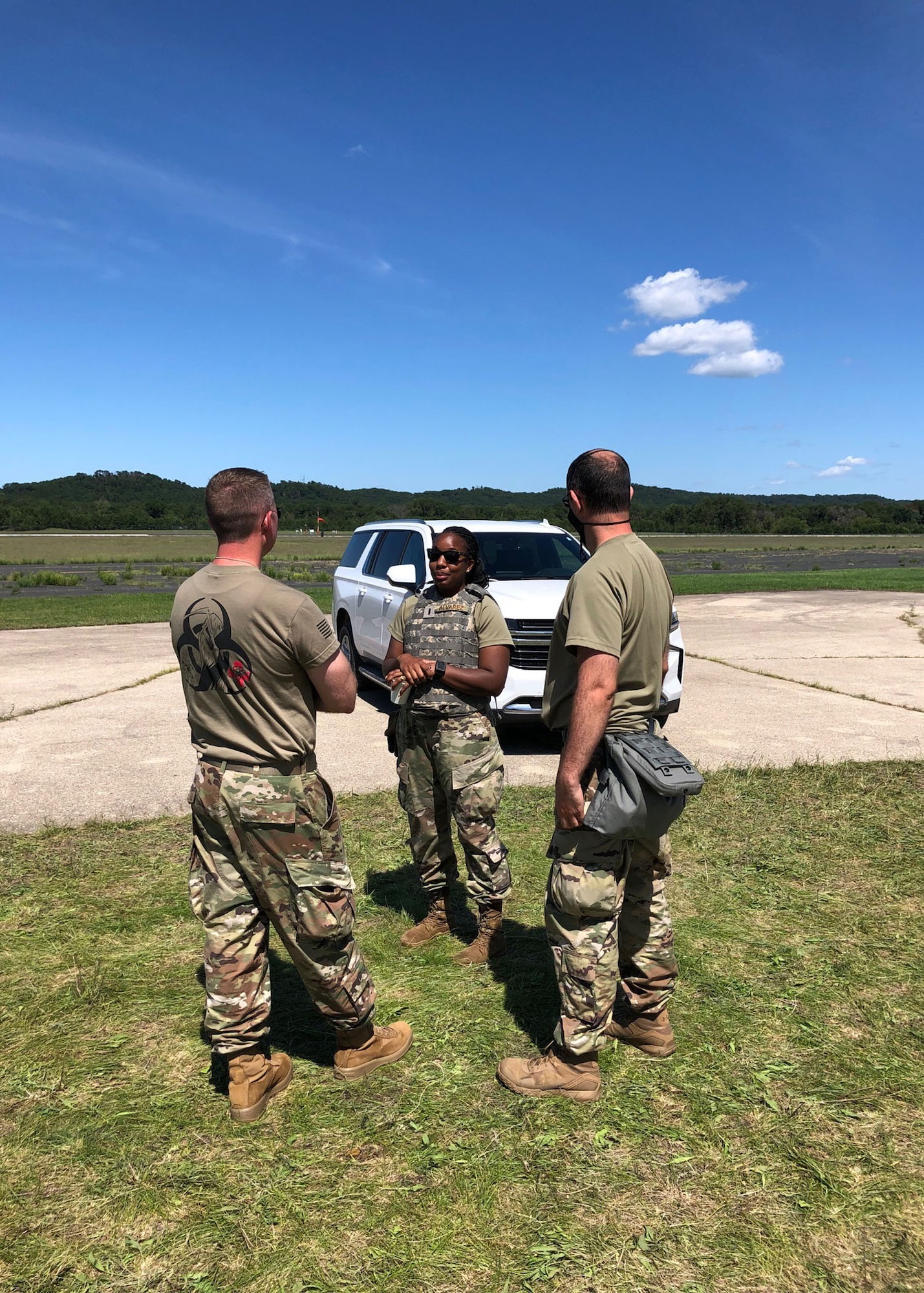 First Lt. Jennifer Alvarez-Billinger, 36th Aeromedical Evacuation Squadron medical service corps officer with the 403rd Wing at Keesler Air Force Base, Mississippi, takes part in aeromedical evacuation training during exercise Patriot Warrior at Fort McCoy, Wisconsin, in August 2021. Patriot Warrior is Air Force Reserve Command's premier exercise providing Airmen an opportunity to train with joint and international partners in airlift, aeromedical evacuation, and mobility support. The exercise builds on capabilities for the future fight, increasing the readiness, lethality and agility of the Air Force Reserve. (U.S. Air Force Courtesy Photo)