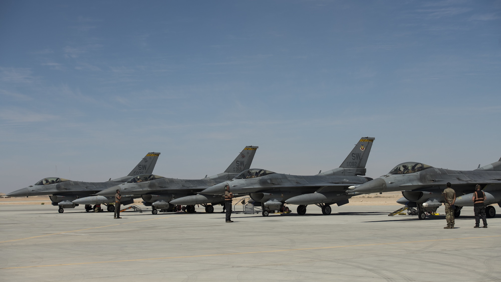 Photo of Airmen working.