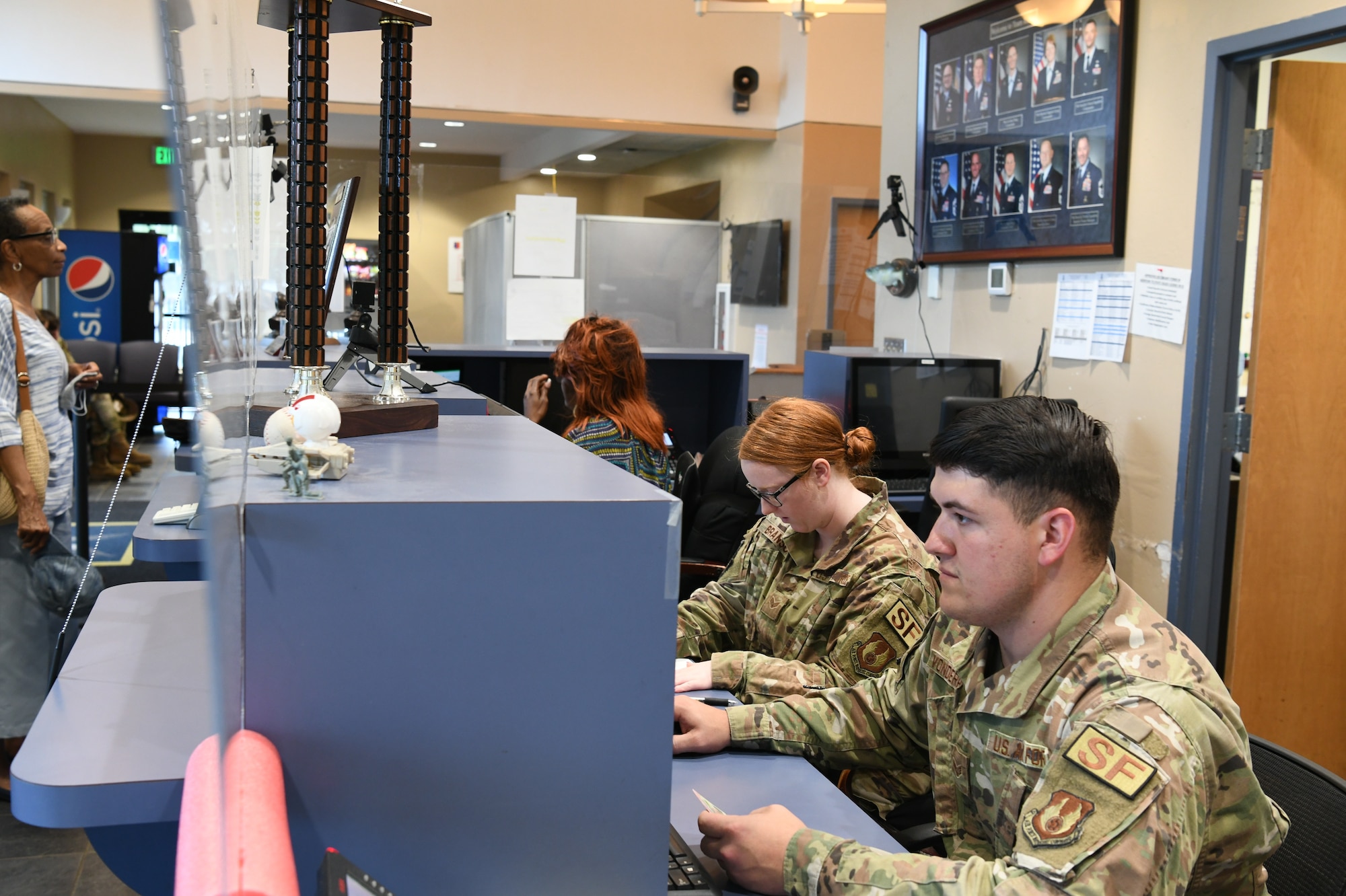 Airmen sitting