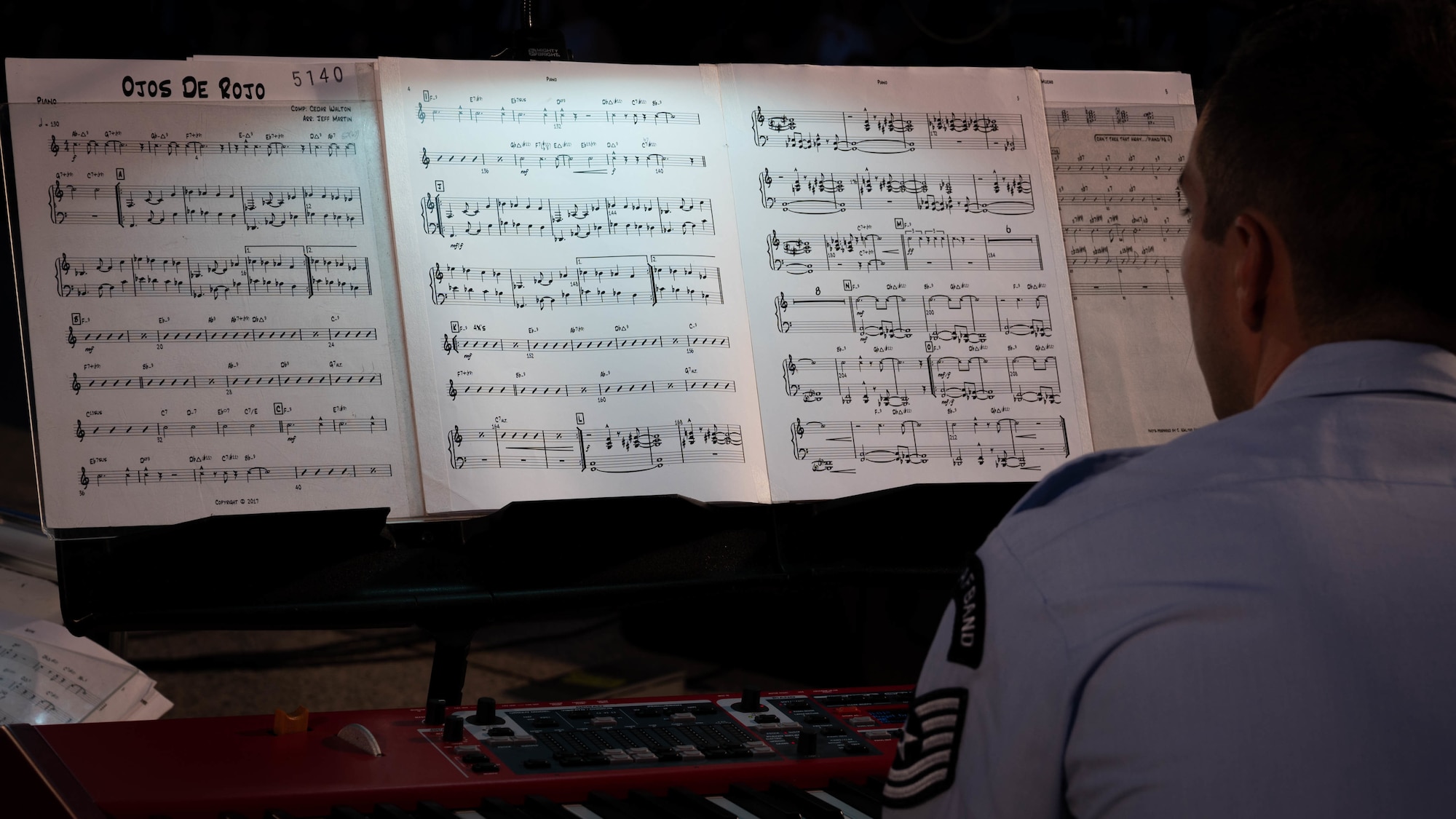 The United States Air Force Band’s Airmen of Note performs at the Lincoln Memorial
