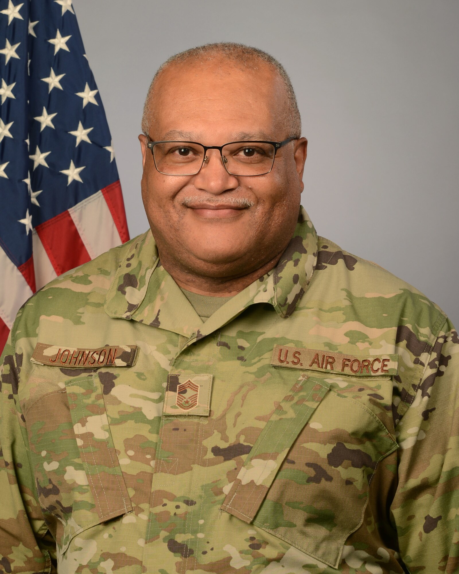 U.S. Air Force Chief Master Sgt. Marcus Johnson, 169th Communications Squadron superintendent, August 12, 2021. (U.S. Air National Guard photo by Lt. Col. James St. Clair, 169th Fighter Wing Public Affairs)