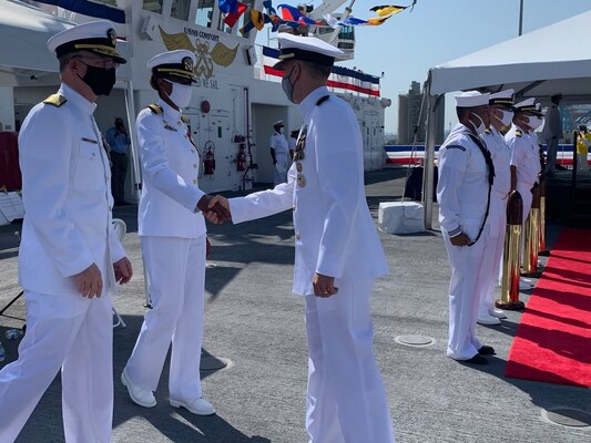 Military Sealift Command in the Atlantic (MSCLANT) changed hands when Navy Capt. Daniel E. Broadhurst relieved Navy Capt. Janice G. Smith as commodore of Norfolk-based Military Sealift Command Atlantic during a change of command ceremony held aboard USNS Comfort at Naval Station Norfolk, August 27, 2021.