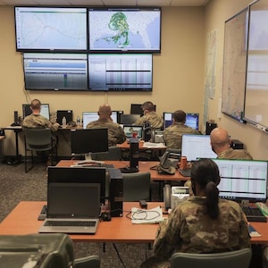 Alabama National Guard Soldiers with the 711th Combat Sustainment Support Battalion in Mobile have been hard at work through Hurricane Ida watching reports, satellites and cameras and coordinating relief efforts with the Alabama Emergency Response Agency.