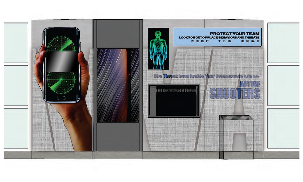A graphic depicts an exhibit.