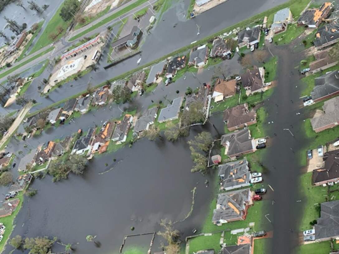 Significant damage and flooding from Hurricane Ida to LaPlace, Louisiana