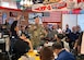 412th Test Wing commander, Brig. Gen. Matthew Higer, addresses local Veterans at a Coffe4Vets breakfast at a local diner in Lancaster, California, Aug. 31. (Air Force photo by Danny Bazzell)