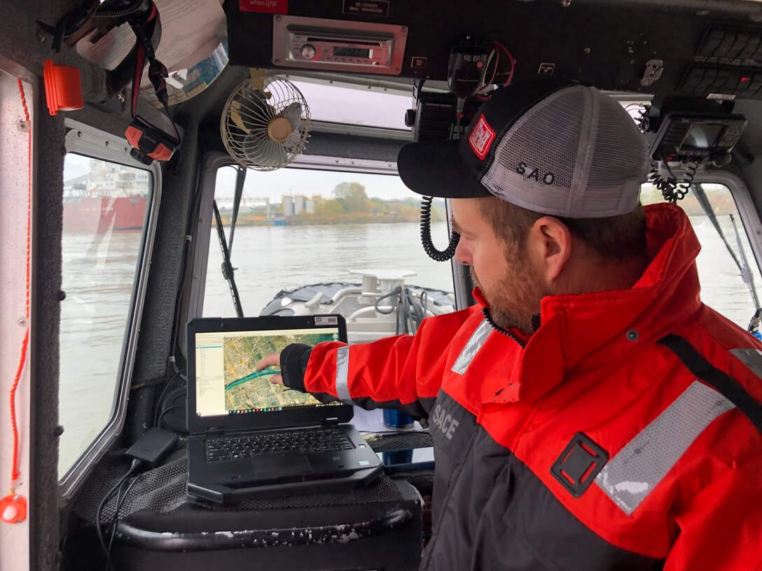 Detroit District Hydraulic Engineer, Matt McClerren demonstrates flow measurement on the Detroit River and how the Corps of Engineers estimates monthly flows the fifth ‘On the Level’ video.