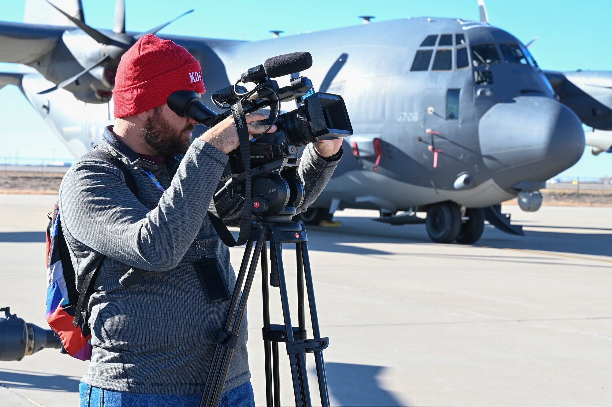 Local media representatives visit the 58th SOW and NMANG 150th SOW to capture photo images and video footage at Kirtland Air Force Base, N.M., Nov. 29, 2021.