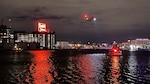 The Coast Guard and partner agencies are searching for a person in the water after he was last seen entering the water in the Inner Harbor of Baltimore. The Baltimore County Fire Department received the initial notification from the Canopy by Hilton Baltimore Harbor Point hotel security that they witnessed the person enter the water. (U.S. Coast Guard curtesy photo/Released)