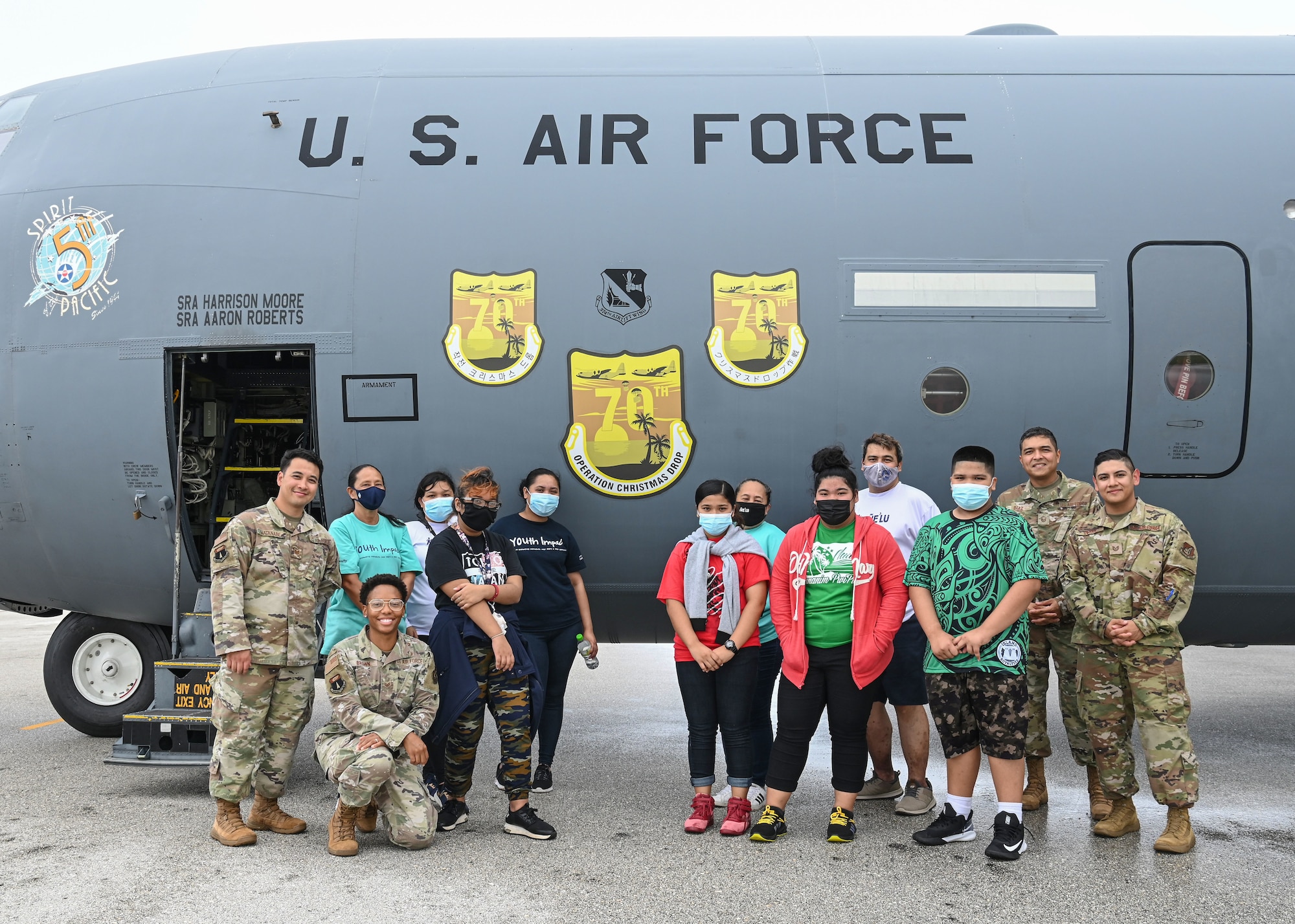 Members from the 36th Wing Staff Agencies hosted a tour for members with Mañelu, a Guam nonprofit organization that provides mentoring and empowering programs for youth and families, to teach them about Operation Christmas Drop.