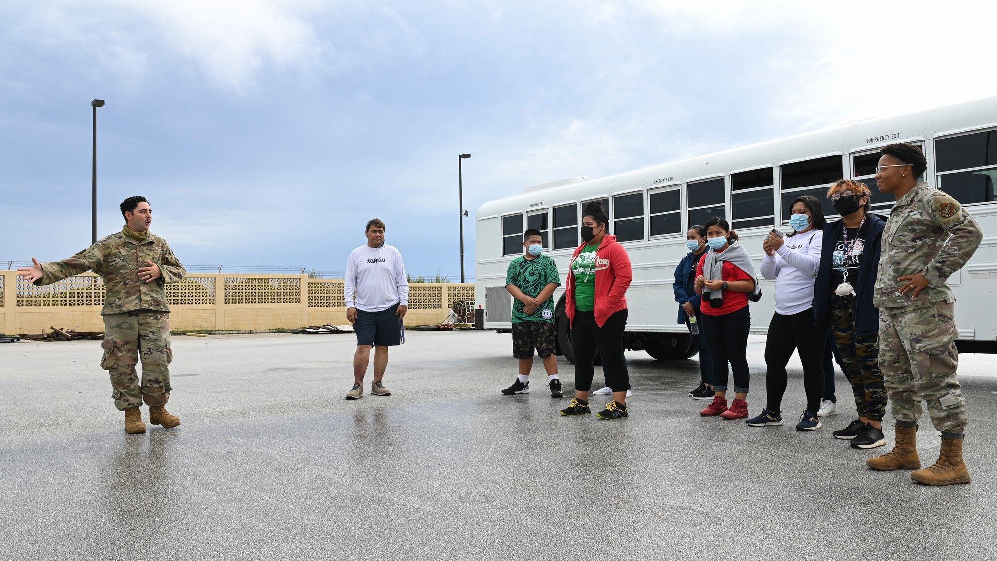 Members from the 36th Wing Staff Agencies hosted a tour for members with Mañelu, a Guam nonprofit organization that provides mentoring and empowering programs for youth and families, to teach them about Operation Christmas Drop.