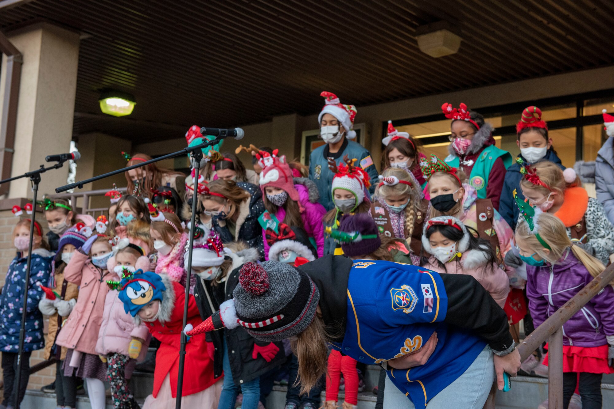 The annual Christmas Tree lighting ceremony at Osan Air Base, Republic of Korea.