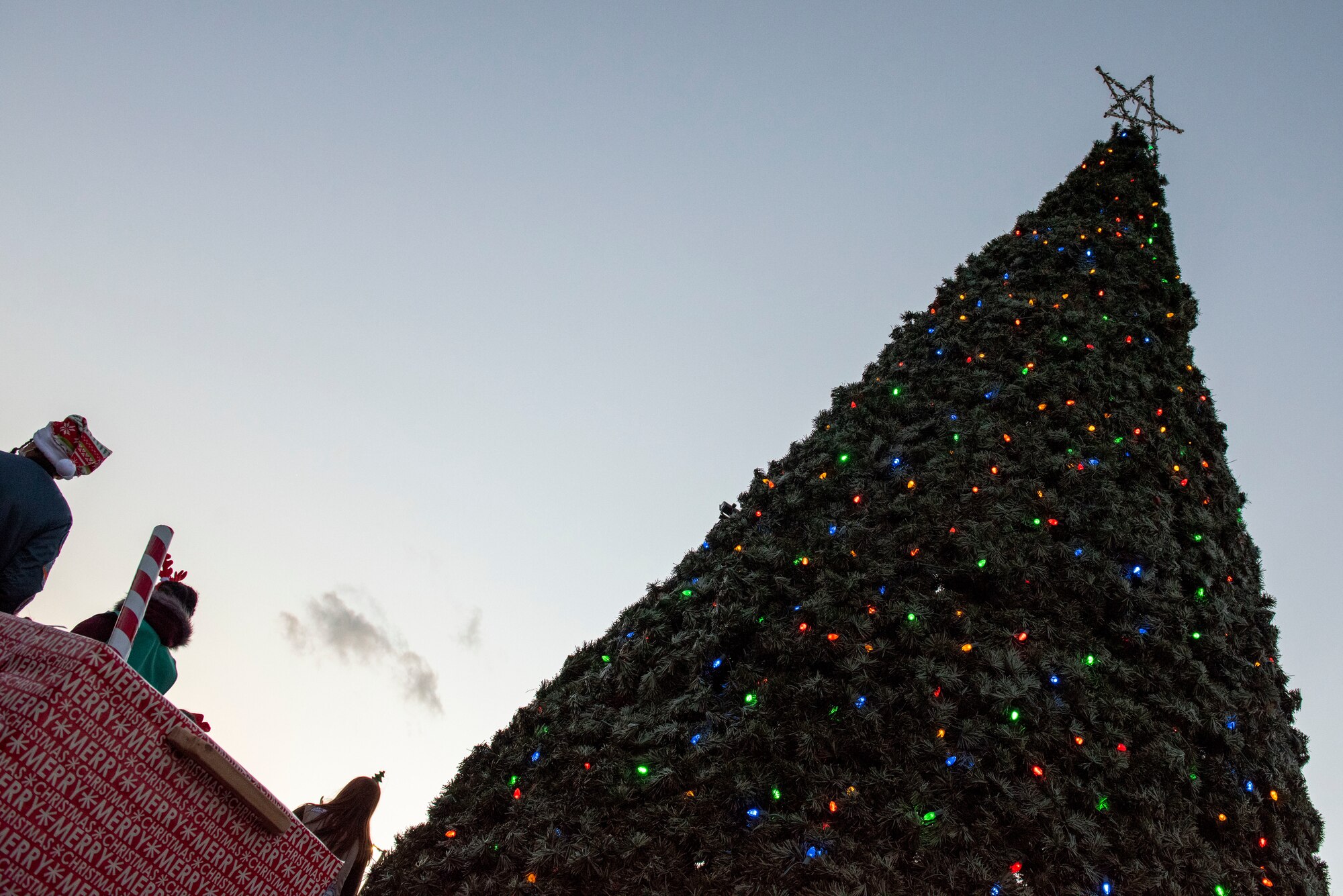 The annual Christmas Tree lighting ceremony at Osan Air Base, Republic of Korea.