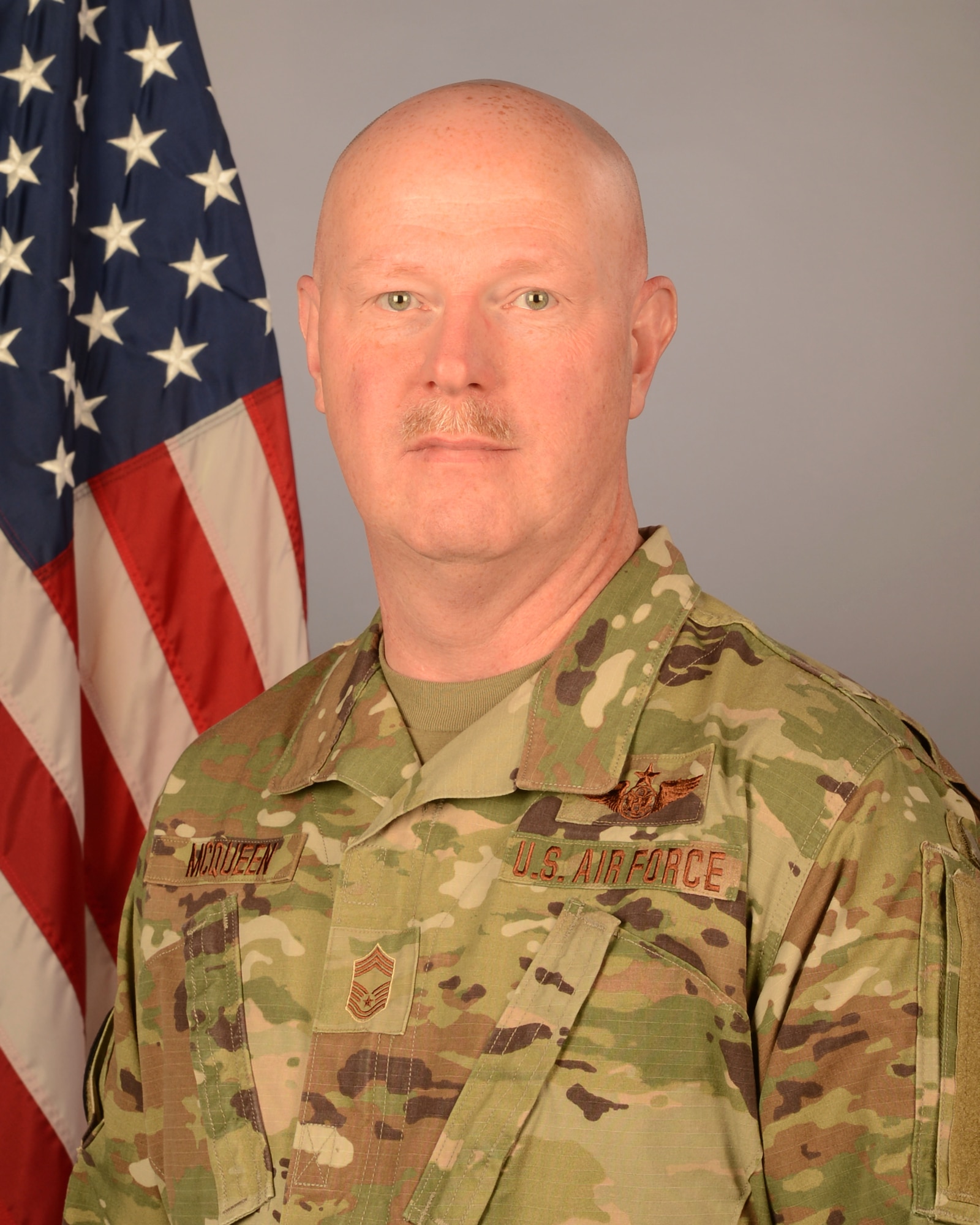 U.S. Air Force Chief Master Sgt. Thomas McQueen Jr., A-1 Superintendent for Joint Forces Headquarters, South Carolina Air National Guard at McEntire Joint National Guard Base, South Carolina, Nov. 14, 2021. (U.S. Air National Guard photo by Senior Master Sgt. Edward Snyder, 169th Fighter Wing Public Affairs)