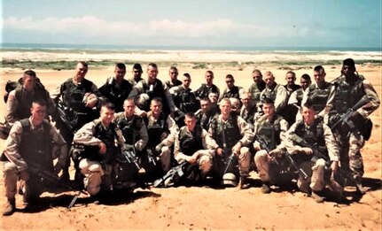 Members of Task Force Ranger, who fought in Somalia during the Battle of Mogadishu, pose for a photo in Somalia in 1993. Among the task force was retired Sgt. 1st Class Richard “Doc” Strous, who was recently awarded the Silver Star for his actions in Mogadishu and went on to serve 25 years and deploy three more times with the National Guard.