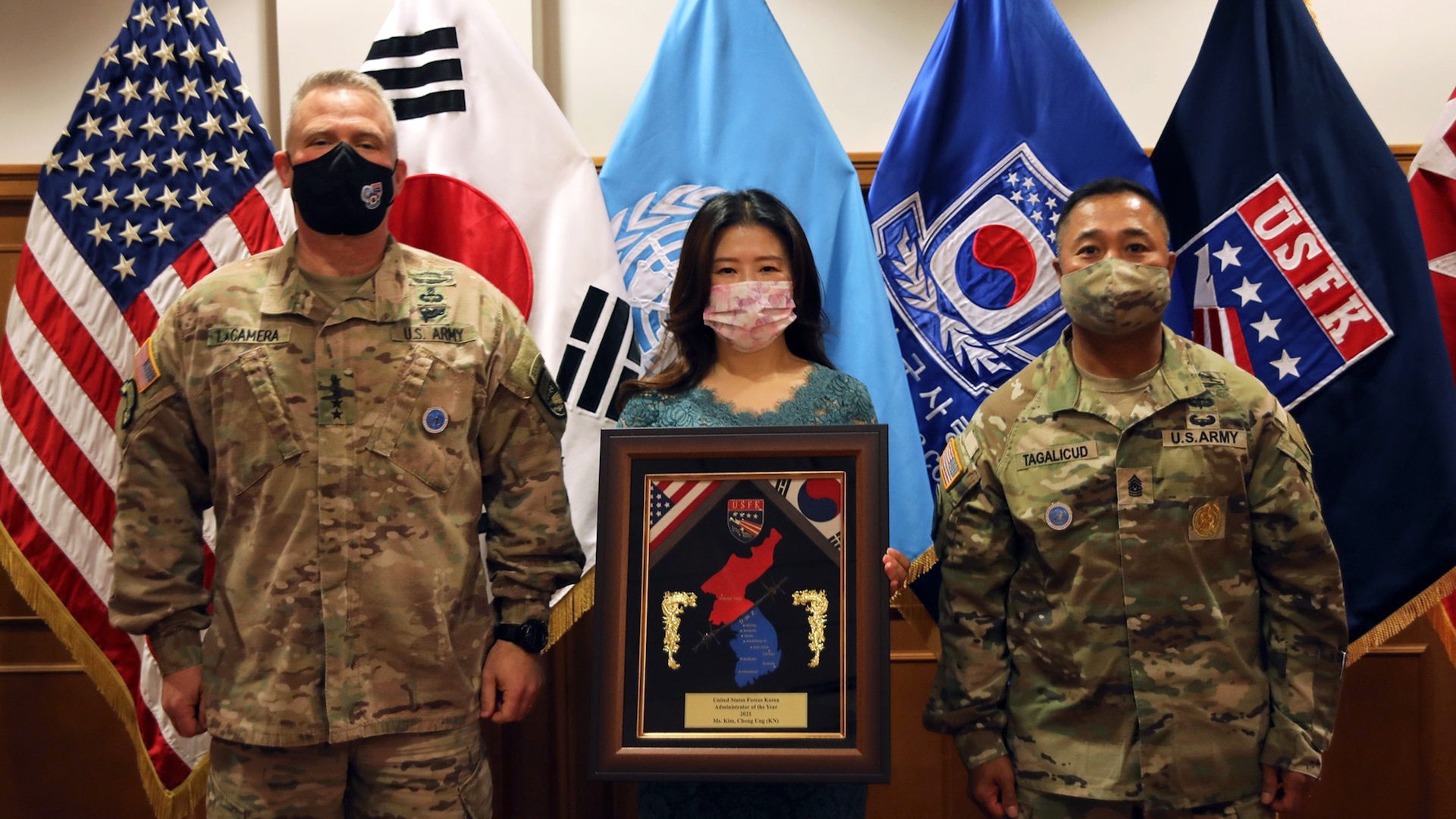United States Forces Korea leadership presented the USFK Civilian Employee of the Year Award to a DLA employee.