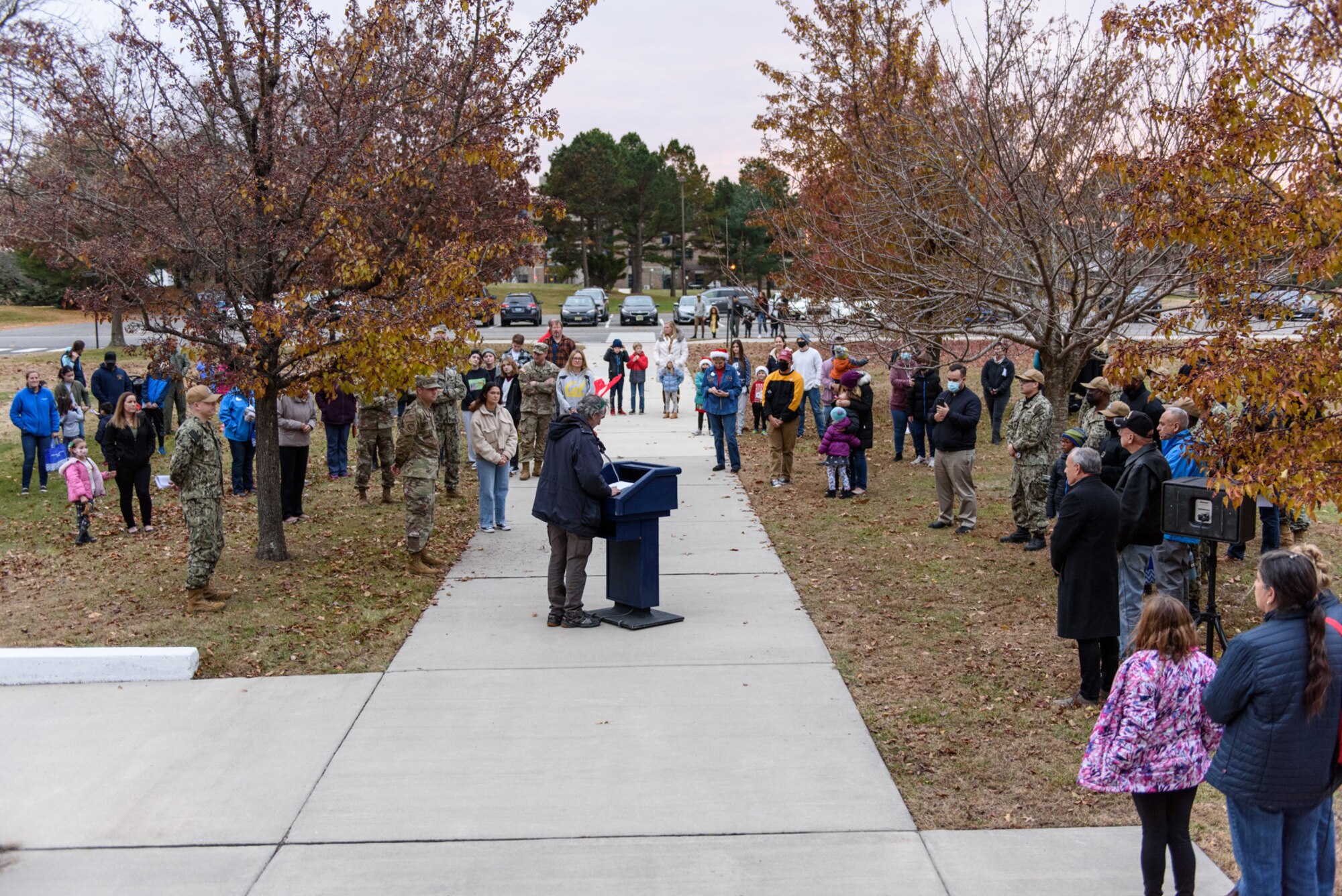 The annual tradition attended by leadership and JB MDL families offered horse & carriage rides, hot chocolate, cookies, funnel cake, pretzels, kettle corn and a special visit from the North Pole! (U.S. Navy photo by Russ Meseroll)