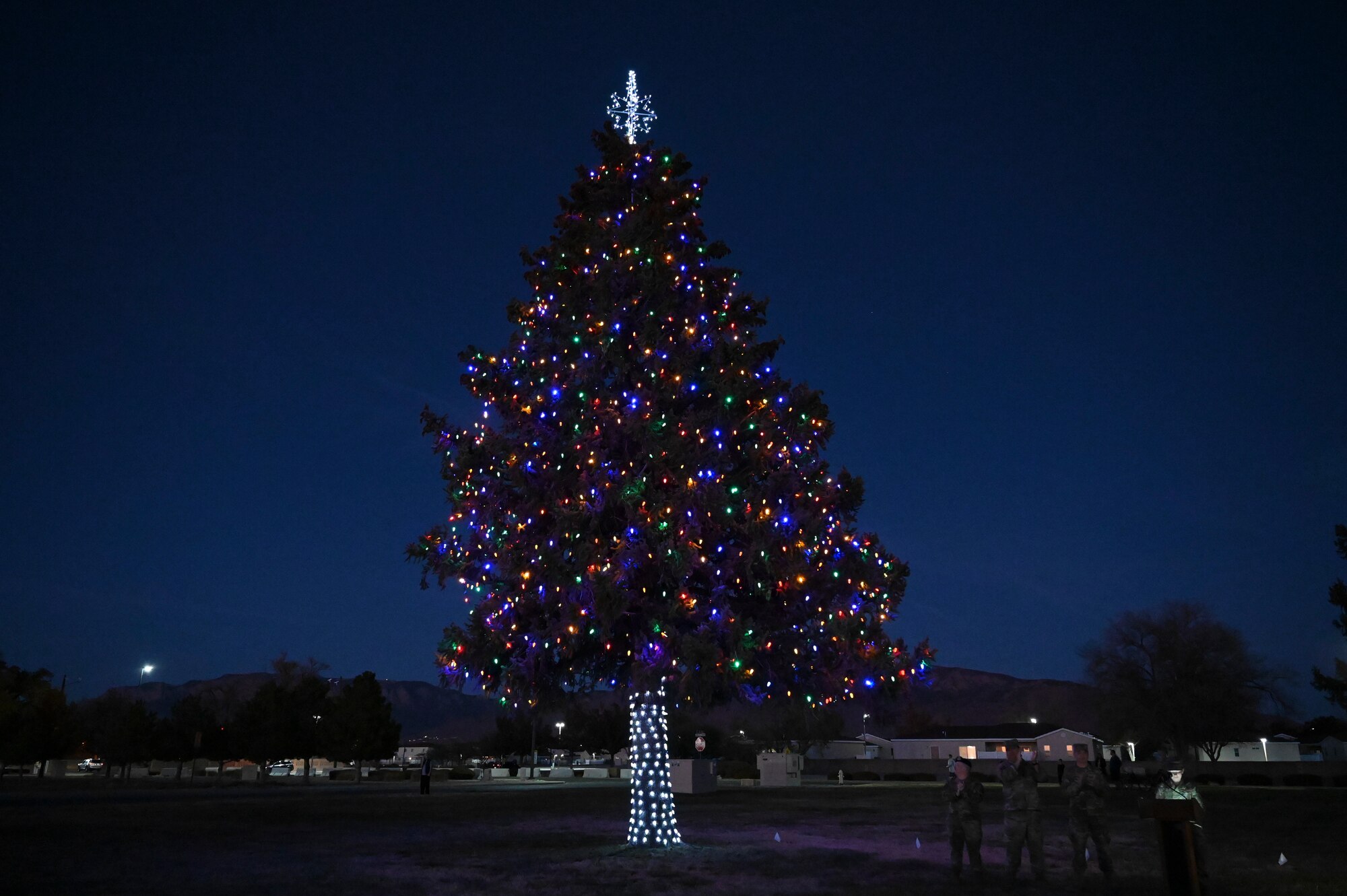 KAFB Chapel hosts tree and menorah lighting ceremony.