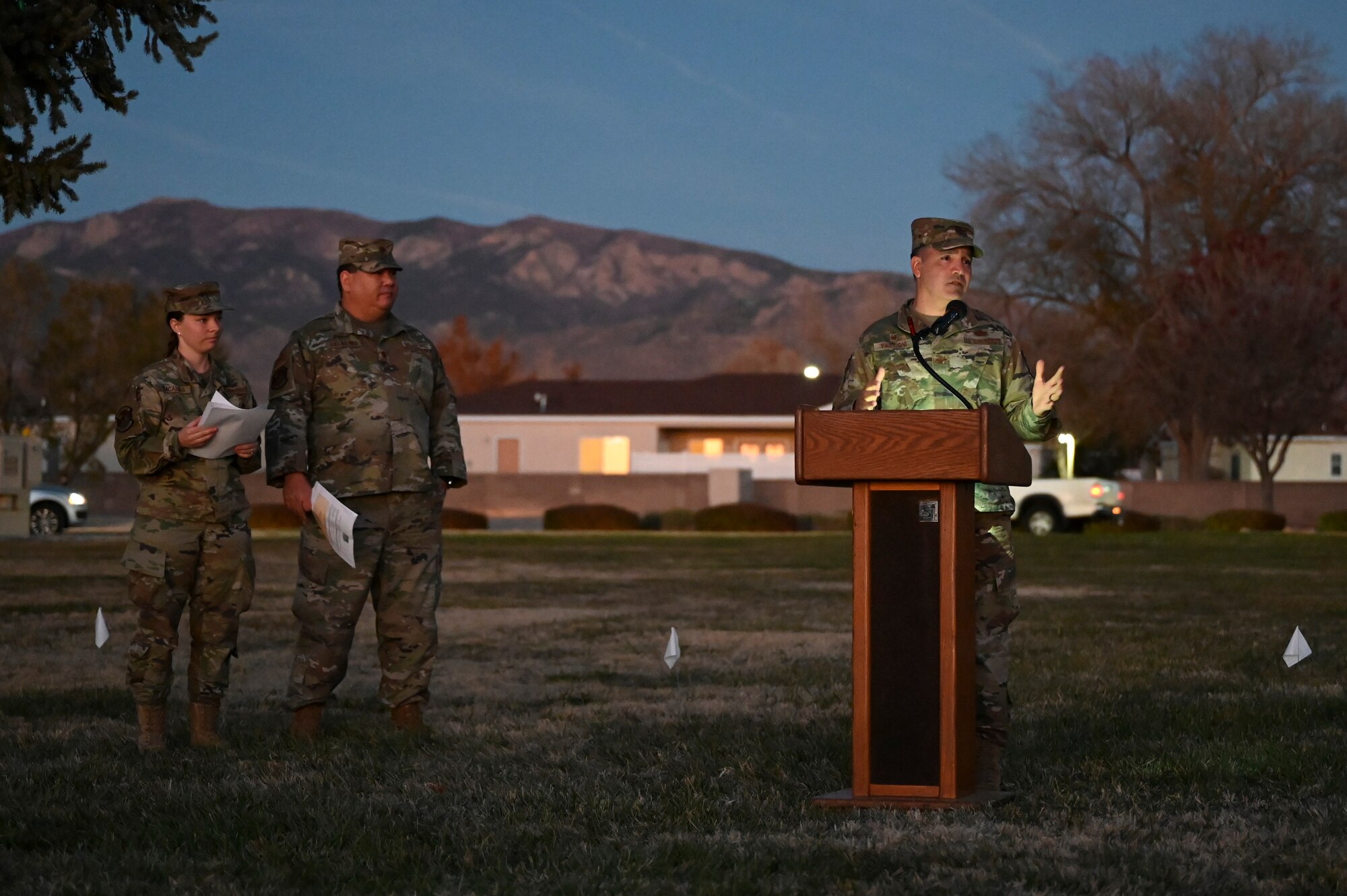KAFB Chapel hosts tree and menorah lighting ceremony.