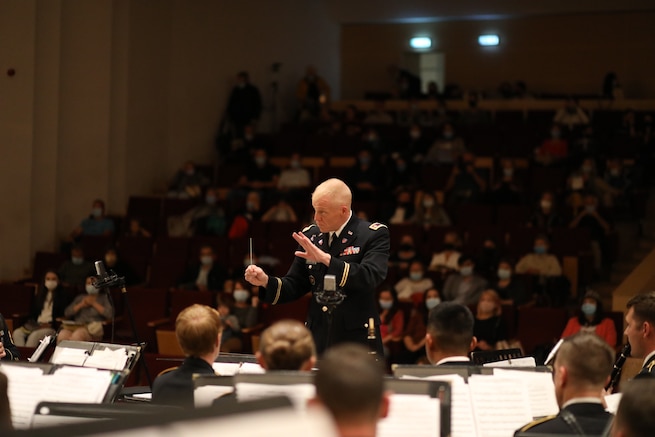 Lt. Col. Bartel conducting in Brasov, Romania.