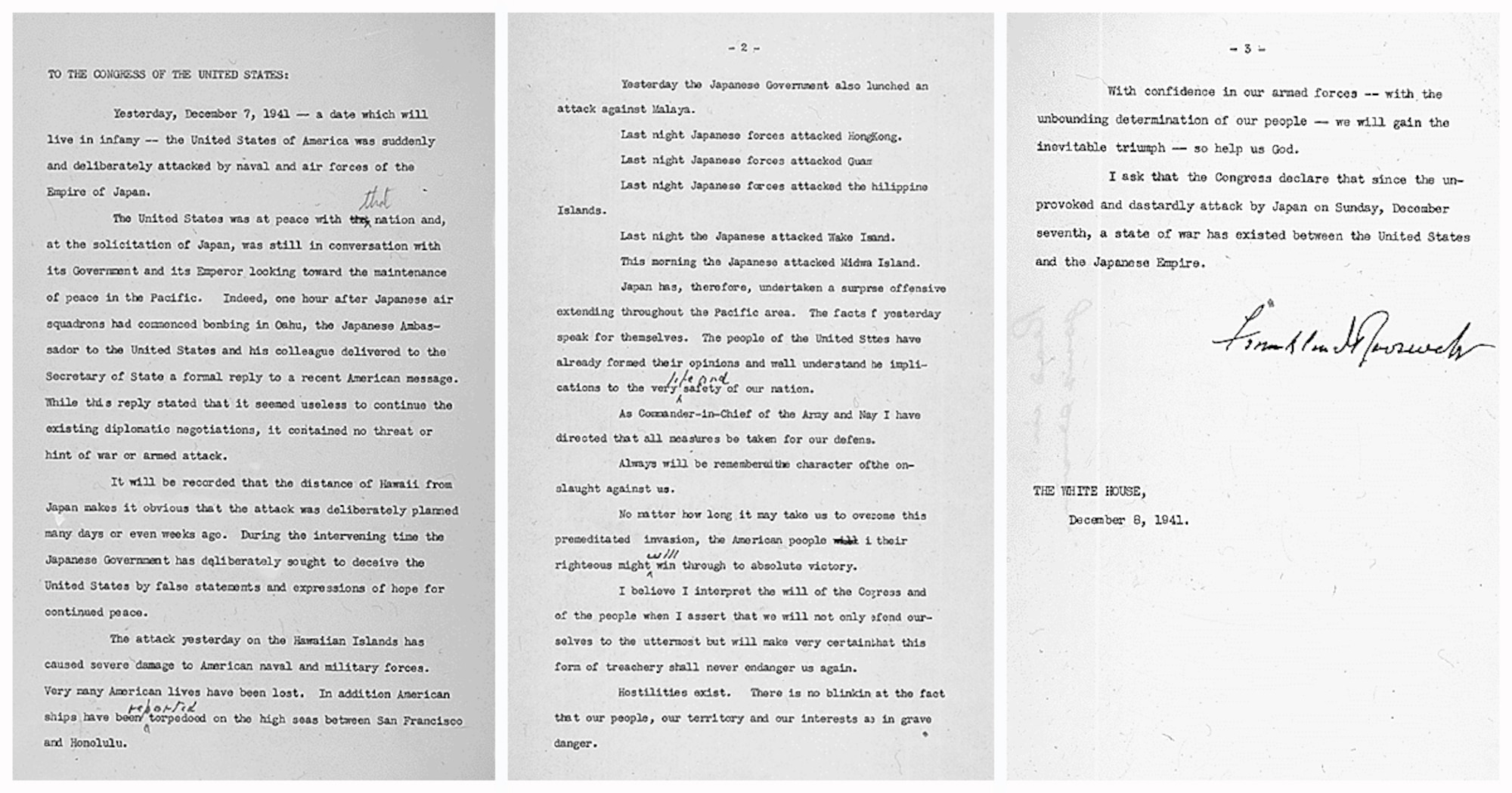 Graphic of 'Day of Infamy Speech' (U.S. Air Force graphic / Jim Varhegyi)