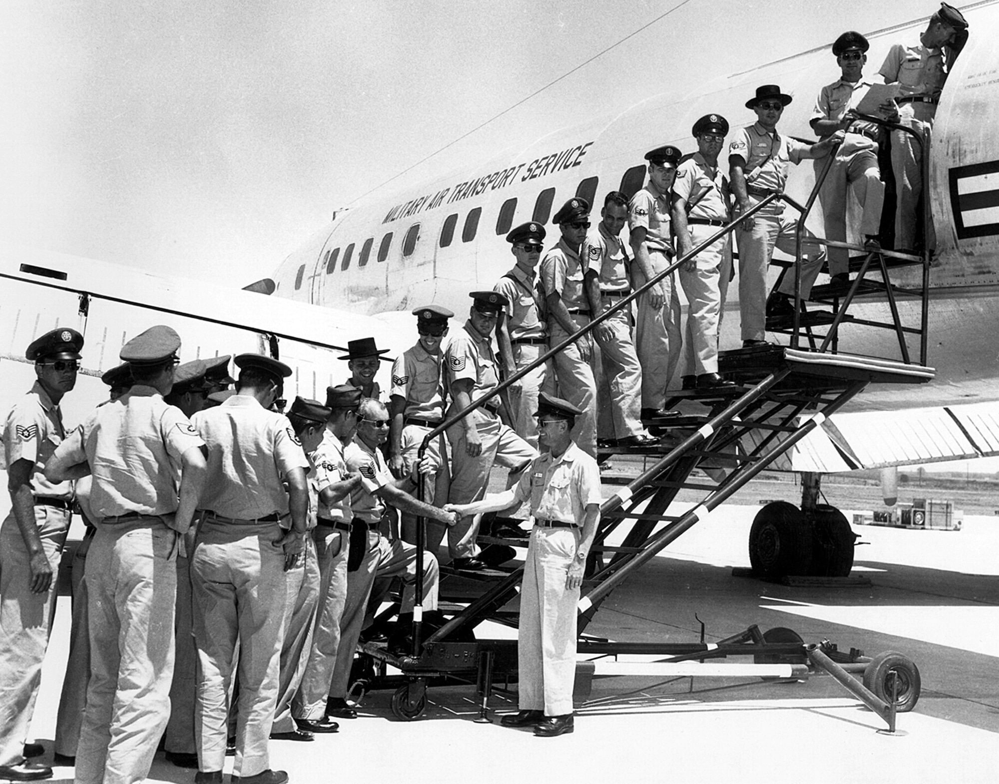 Airmen from the 169th FW depart for Spain, 1961