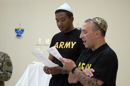 Soldiers celebrate Hanukkah