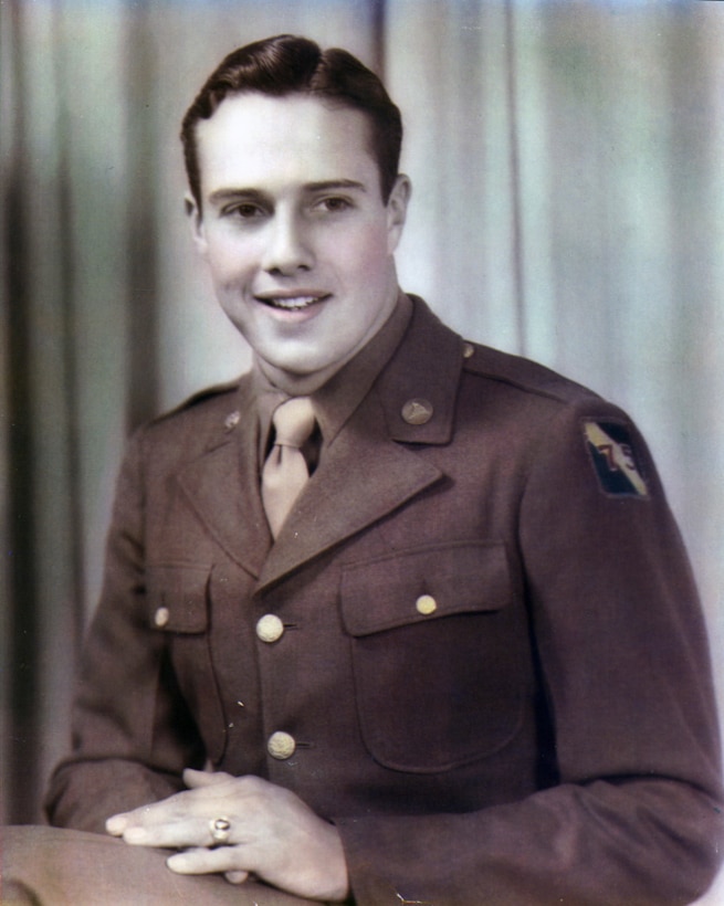 Photo of a young Bob Dole in Army uniform