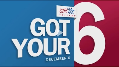 Got Your 6’ is TRICARE’s COVID vaccine video series that delivers important information and updates, on days that end in ‘6.’ It includes the latest information about DOD vaccine distribution, the TRICARE health benefit, and vaccine availability. Got a question about ‘Got Your 6’? Send an email to dha.ncr.comm.mbx.dha-internal-communications@mail.mil
Find your local military provider at tricare.mil/MTF, or go to tricare.mil/vaccineappointments and schedule yours today!