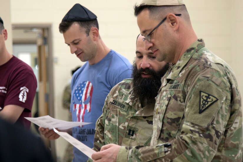 Soldiers celebrate Hanukkah