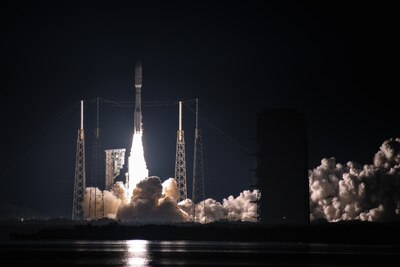 A United Launch Alliance Atlas V rocket lifts off Dec. 7 from Space Launch Complex 41 at Cape Canaveral Space Force Station, Fla. The rocket propelled two Department of Defense Space Test Program satellites into space. (U.S. Space Force photo by Joshua Conti)