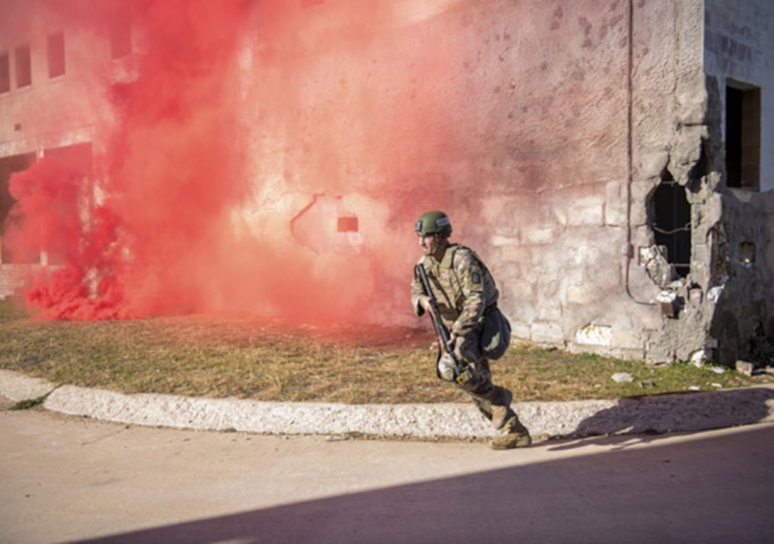 red smoke grenade