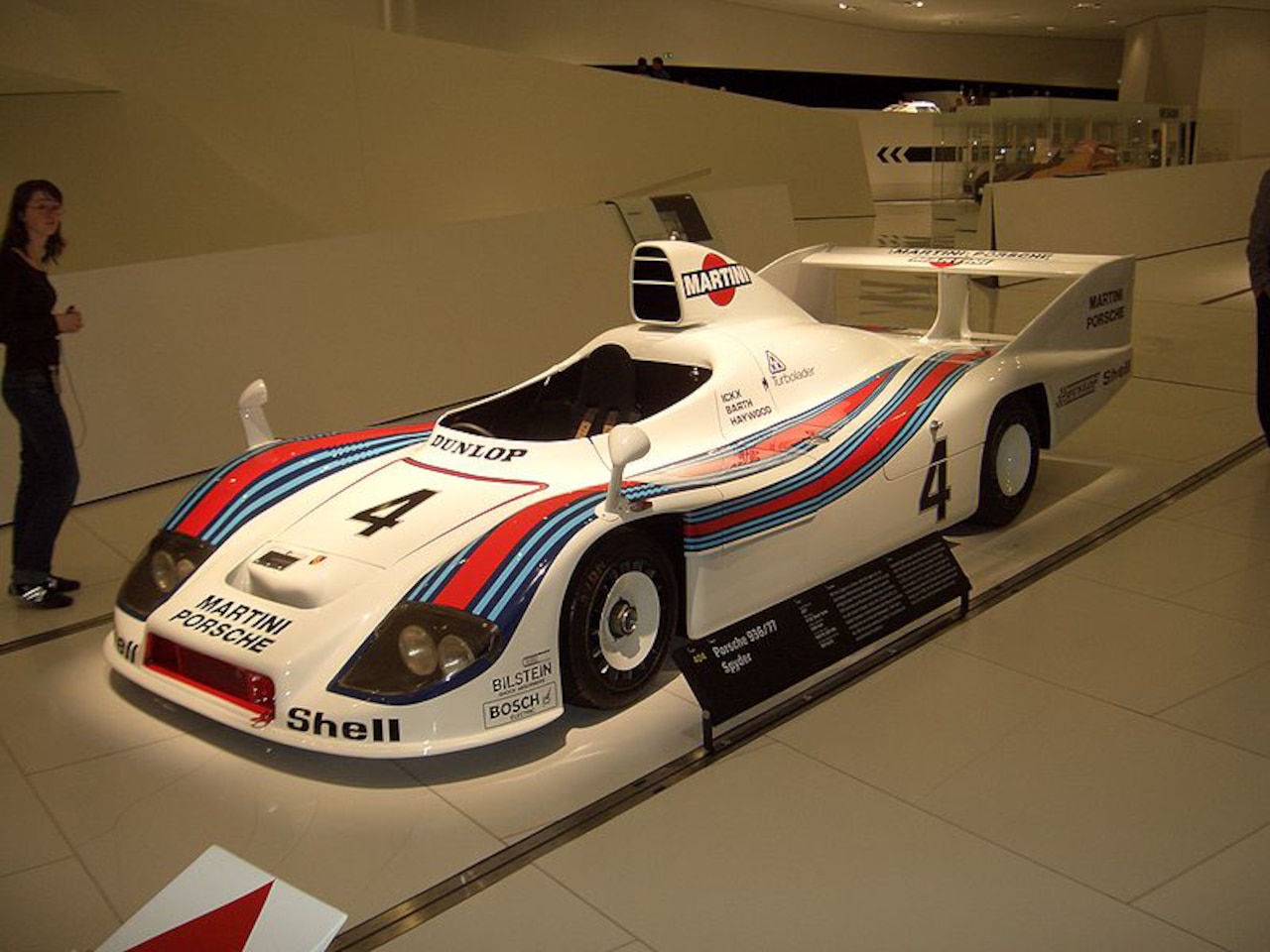 A race car is shown on exhibit.