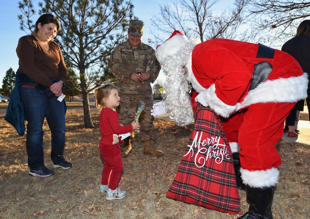 Santa with family