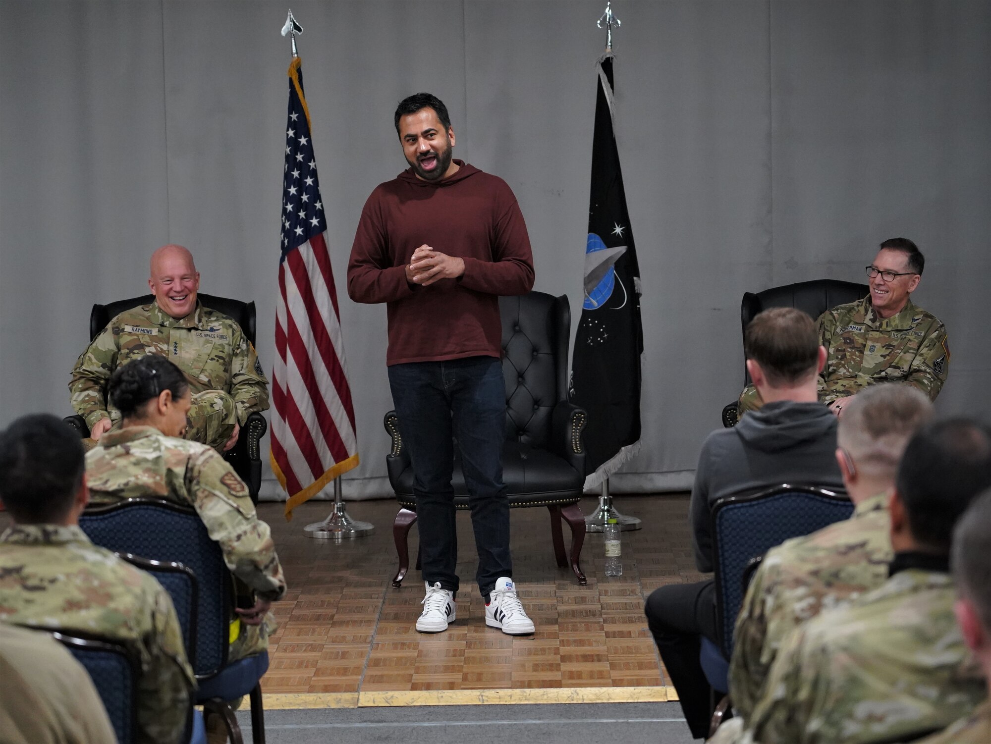 Man talking to group
